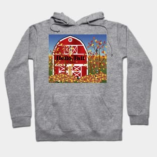 Hello, Fall farm barn autumn fall Hoodie